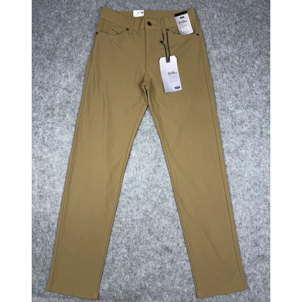Levi's NWT 511 Slim Tech Pants 29x32 Brown Walnut Stretch Golf Quick Dry UPF 50+
